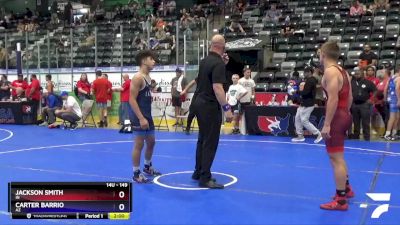 149 lbs Quarterfinal - Jackson Smith, IN vs Carter Barrio, AZ