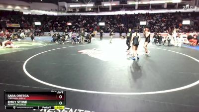 Girls 135 lbs Semifinal - Emily Stone, Hermiston (Girls) vs Sara Ortega, Toppenish (Girls)