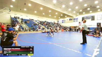 190 lbs Cons. Round 4 - Paul Kim, FWC vs Brayden Figuerres, Corona 100