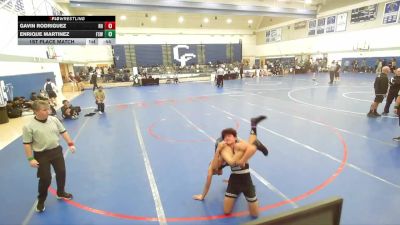 120 lbs 1st Place Match - Gavin Rodriguez, Rough House vs Enrique Martinez, Fifth Sun WC