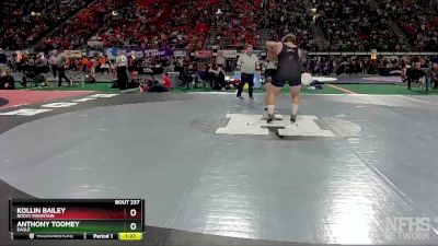 5A 285 lbs Quarterfinal - Anthony Toomey, Eagle vs Kollin Bailey, Rocky Mountain