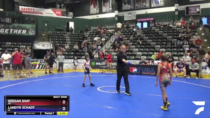 56 lbs Champ. Round 1 - Keegan Shay, PA vs Landyn Schadt, IA