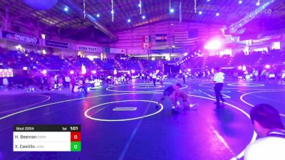 106 lbs Quarterfinal - Hunter Beeman, Darkhorse WC vs Xavier Castillo, Juggernaut WC