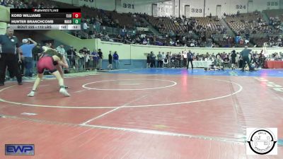 110 lbs Consi Of 8 #2 - Kord Williams, Elgin Wrestling vs Hunter Branchcomb, Wagoner