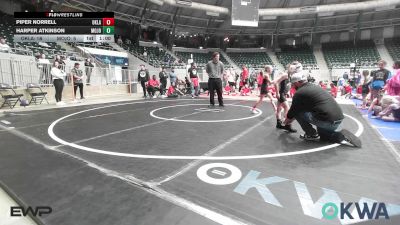 52 lbs Rr Rnd 1 - Piper Norrell, Oklahoma Supergirls 9U vs Harper Atkinson, Mojo Grappling Academy