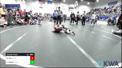 49 lbs Quarterfinal - Bill Cox, Weatherford Youth Wrestling vs Caleb Wade, Blanchard Wrestling Club