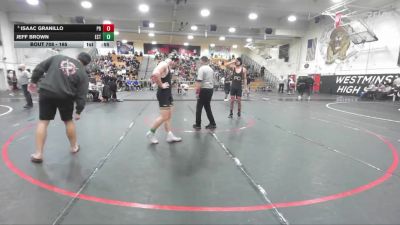 165 lbs 7th Place Match - Jeff Brown, Estancia vs Isaac Granillo, Palm Desert