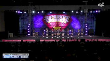 Cheer Factor - DREAM [2025 L1 Junior Day 2] 2025 Spirit Sports Worcester Nationals