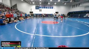 105 lbs Semifinal - Jacob Stirling, Sage Valley Jr High vs Preston Thar, Douglas Middle School