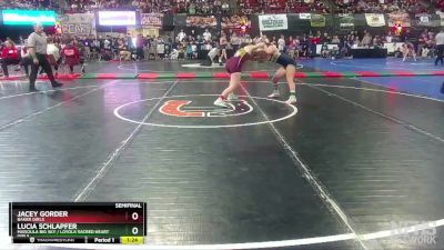 G - 126 lbs Semifinal - Jacey Gorder, Baker Girls vs Lucia Schlapfer, Missoula Big Sky / Loyola Sacred Heart Girls