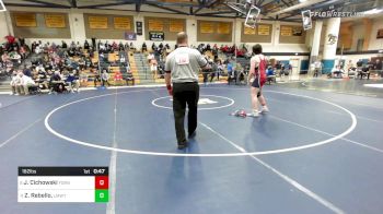 182 lbs Consi Of 4 - Joseph Cichowski, Foran vs Zachary Rebello,, Lyman Mem/Windham Tech