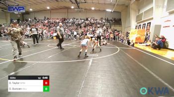 55 lbs Quarterfinal - Dakota Taylor, Sperry Wrestling Club vs Dalton Duncan, Collinsville Cardinal Youth Wrestling