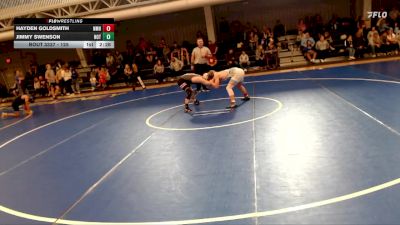 125 lbs Champ. Round 3 - Jimmy Swenson, Northern Oklahoma College-Tonkawa vs Hayden Goldsmith, New Mexico Highlands