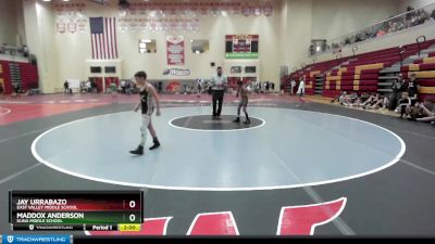 80 lbs Quarterfinal - Jay Urrabazo, East Valley Middle School vs Maddox Anderson, Kuna Middle School