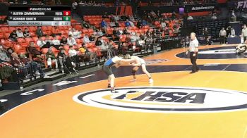 1A 165 lbs Cons. Round 2 - Justin Zimmerman, Petersburg (PORTA) vs Jonner Smith, Savanna (West Carroll)
