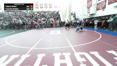 114 lbs Quarterfinal - Emilia Buggy, Northeast Metro Tech/Bishop Fenwick vs Aaliyah Rivera, Worcester Tech