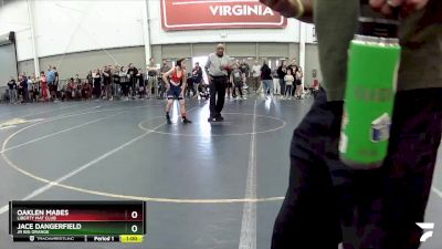 84 lbs Cons. Round 1 - Oaklen Mabes, Liberty Mat Club vs Jace Dangerfield, Jr Big Orange