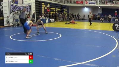 94 lbs Round Of 32 - Gino Juliani, Canon-McMillan vs Max Kohser, Pine-Richland