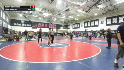 167 lbs 3rd Place Match - Randy Benavides, Santa Ana vs Carl Brinker, Mira Mesa Wrestling Club