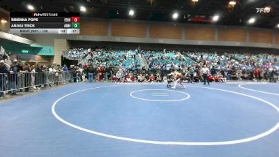 130 lbs Cons. Round 4 - Anjuli Trick, Archbishop Mitty vs Brienna Pope, Fernley