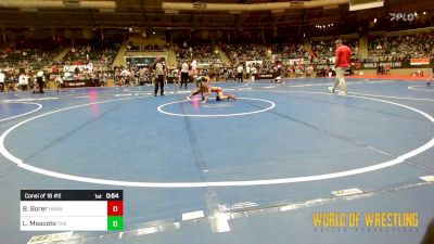 61 lbs Consi Of 16 #2 - Braxton Borer, Hawks WC Lincoln, Ne vs Luke Mascoto, Team Hawaii Aloha