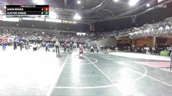 98 lbs Cons. Round 3 - Clayton Oxnam, New Plymouth vs Jaxon Brazle, Post Falls