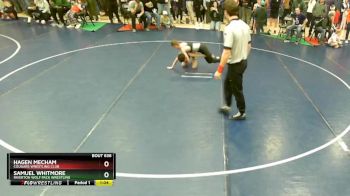 80 lbs Champ. Round 1 - Hagen Mecham, Cougars Wrestling Club vs Samuel Whitmore, Riverton Wolf Pack Wrestling