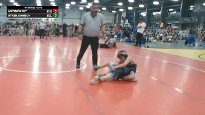 76 lbs Round 5 - 3:00pm Friday - Matthew Bly, Mat Assassins vs Ryker Johnson, West Coast Elite