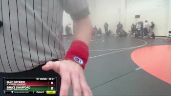68-74 lbs Round 1 - Jake Greiner, St Louie De Montfort vs Bruce Swafford, Hobart Wrestling Club
