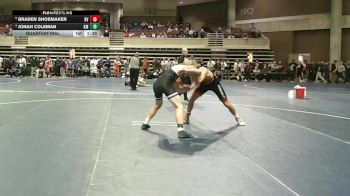 152 Championship Bracket Quarterfinal - Braden Shoemaker, Brandon Valley vs Jonah Coleman, Kasson-Mantorville