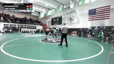 285 lbs Cons. Round 3 - Nathan Martinez, Nogales vs Amir Thomas, Burroughs