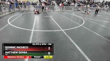 106 lbs Champ. Round 1 - Dominic Pacheco, CO vs Matthew Govea, TX