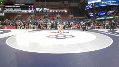 144 lbs Cons. Quarters - Carson Neubert, WI vs Jackson Lininger, PA