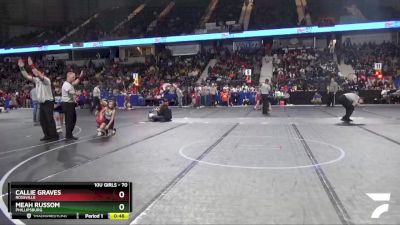 70 lbs Quarterfinal - Meah Russom, Phillipsburg vs Callie Graves, Rossville