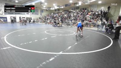 100 lbs Champ. Round 2 - Mary Frey, Fountain Valley vs Avril Loza, Upland