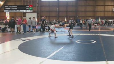 130 lbs Quarterfinal - Luca Popolizio, Journeymen vs Adrian Canales, Apple Academy