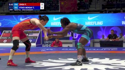 68 kg 1/4 Final - Feng Zhou, China vs Tamyra Mariama Stock Mensah, United States