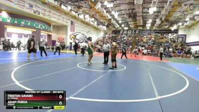 285 Boys Champ. Round 2 - Adam Farha, Poway vs Triston Savaiki, El Camino