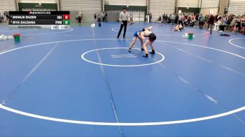 92-100 lbs Quarterfinal - Mya Saldana, Pikes Peak Warriors Wrestling vs Brinlie Bazer, Nebraska Wrestling Academy