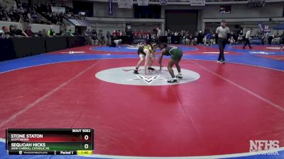 5A 126 lbs Semifinal - Stone Staton, Scottsboro vs Sequoah Hicks, John Carroll Catholic HS