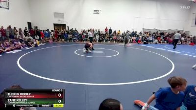 94-95 lbs Round 2 - Zane Kelley, Torrington Middle School vs Tucker Bodily, Centennial Middle School