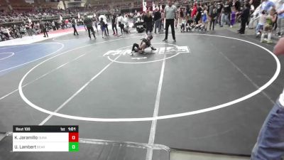 74 lbs Quarterfinal - Karson Jaramillo, Duran Elite vs Uriah Lambert, Bear Cave