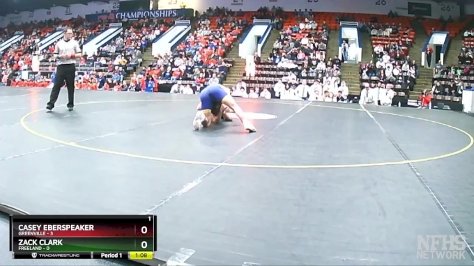 175 lbs Semifinals (8 Team) - Casey Eberspeaker, Greenville vs Zack ...