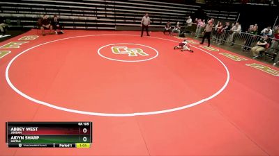 4A 105 lbs Semifinal - Aidyn Sharp, Uintah vs Abbey West, Jordan