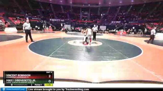 3A 132 Lbs Quarterfinal - Vincent Robinson, Flossmoor (Homewood-F.) Vs ...