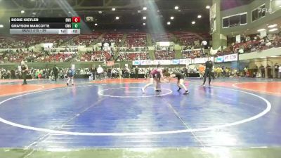 86 lbs Cons. Round 5 - Grayson Marcotte, Casper Wrestling Club vs Bodie Kistler, Sheridan Wrestling Club