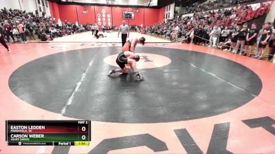 150 lbs Quarterfinal - Easton Ledden, MARSHFIELD, WI vs Carson Weber, Joliet (WEST)