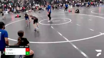 68-74 lbs Cons. Round 3 - Kendall Sigler, Aurora Wrestling Club vs AnnaBeth Alvarez, Kearney Matcats