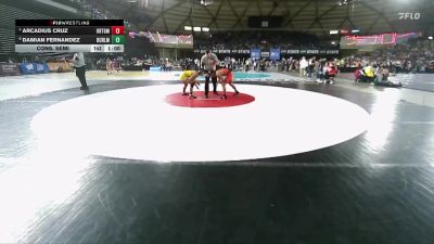 Boys 2A 113 lbs Cons. Semi - Arcadius Cruz, Orting vs Damian Fernandez, Burlington-Edison