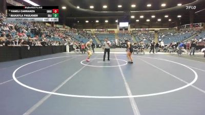 145 lbs Semifinal - Makayla Faulkner, Basehor-Linwood HS vs Yaneli Carranza, Emporia Hs